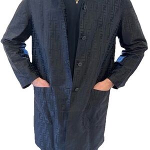 Fendi Zucca Monogram FF Logo Coat Sz 40